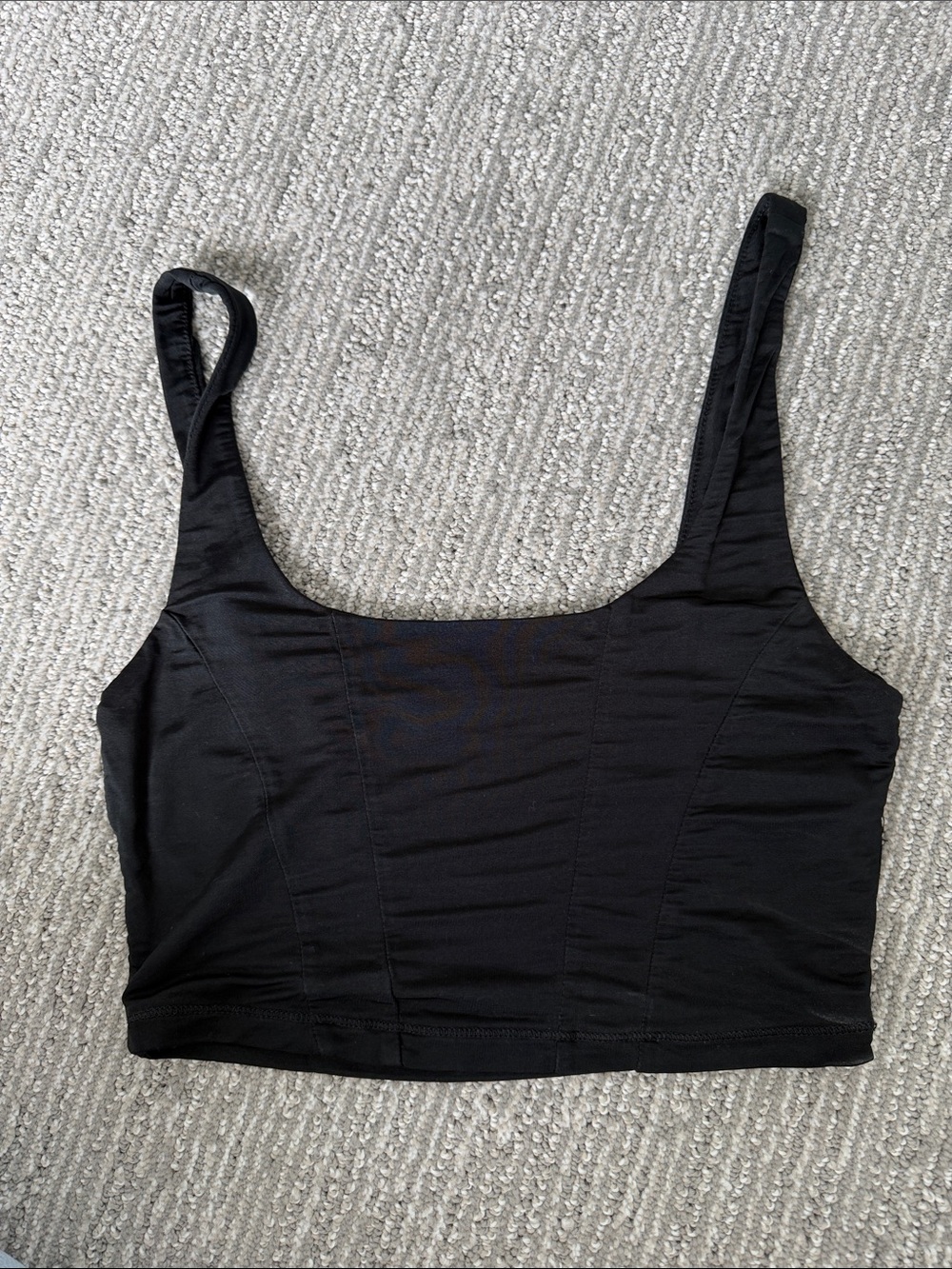 Free People Black Crop Tank Top